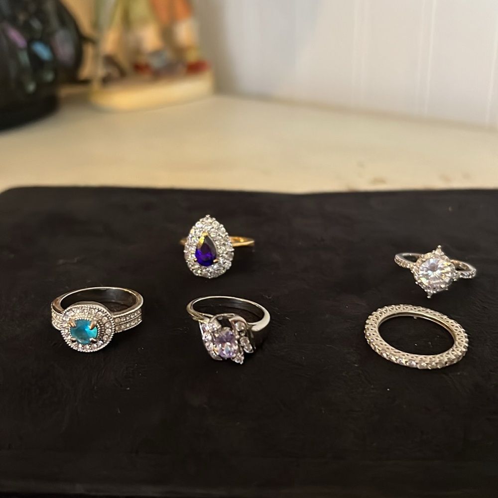 Lot costume rings including 925